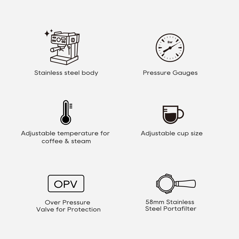 HiBREW H10A Semi-Automatic Espresso Machine