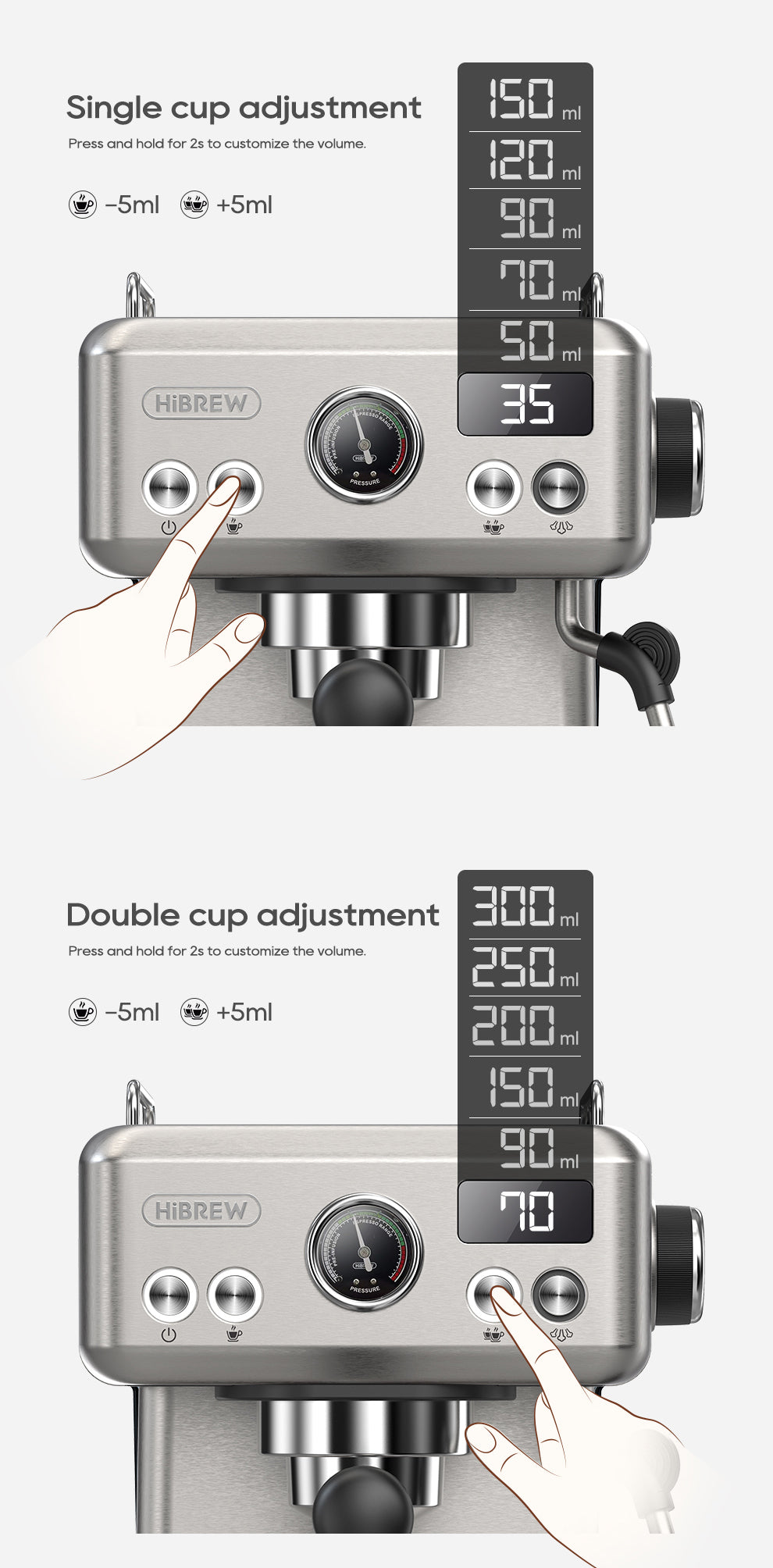 HiBREW H10A Semi-Automatic Espresso Machine