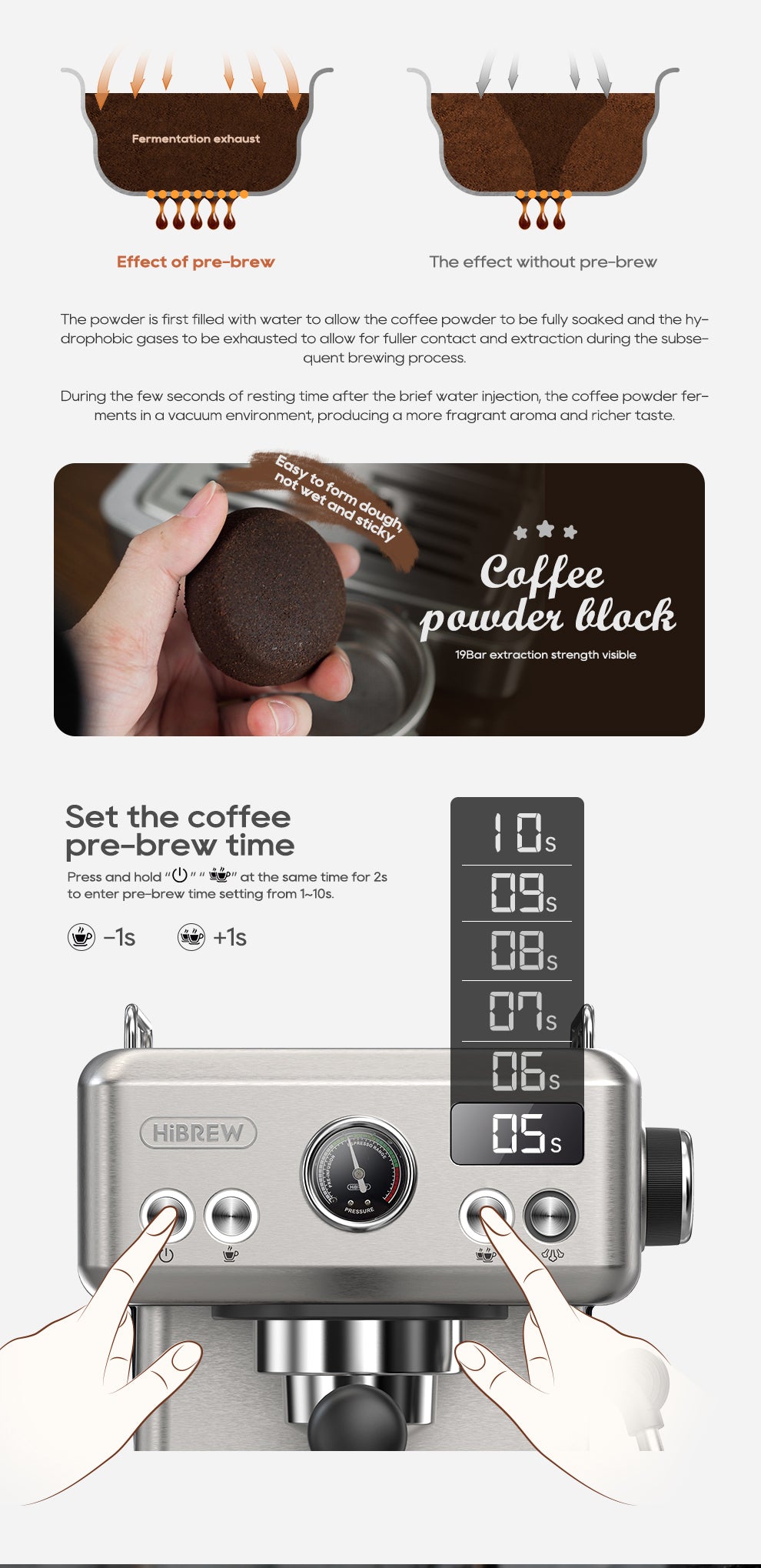 HiBREW H10A Semi-Automatic Espresso Machine