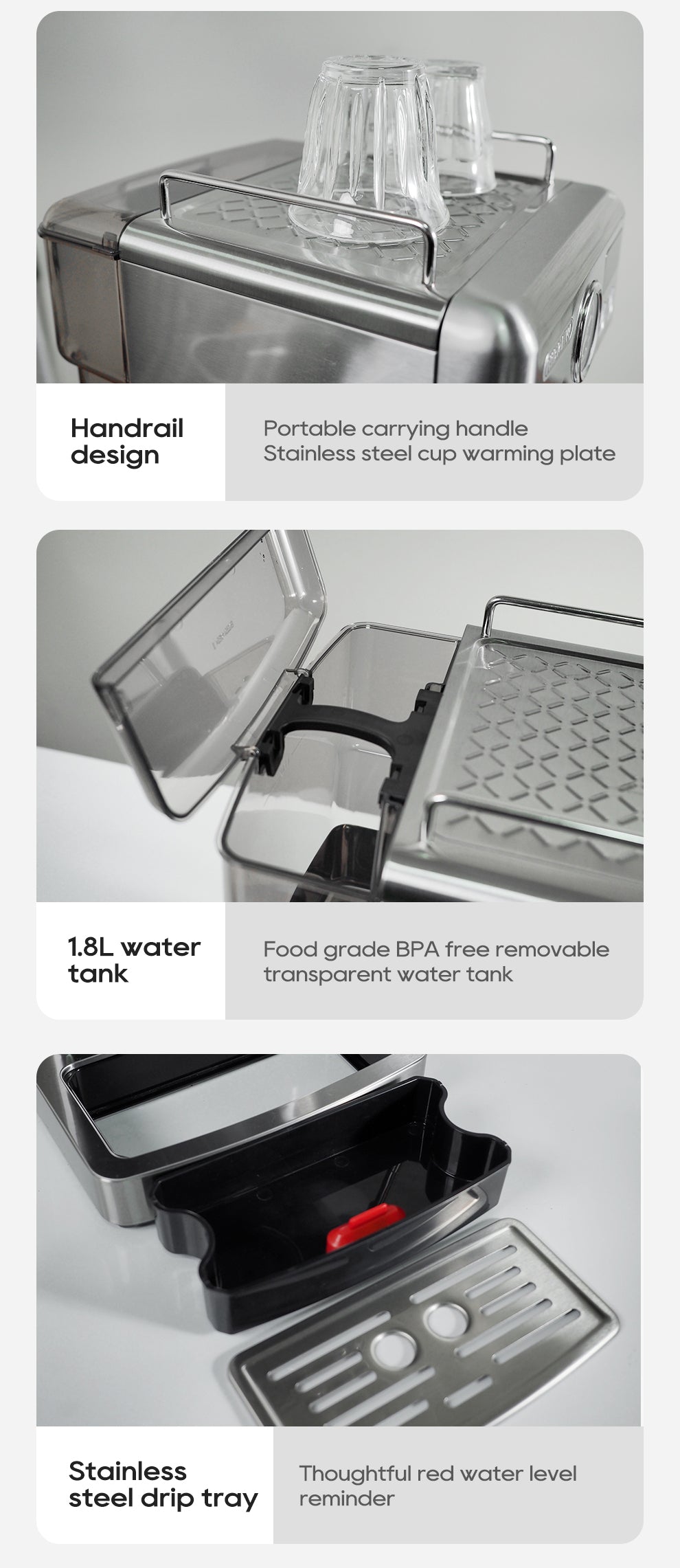 HiBREW H10A Semi-Automatic Espresso Machine