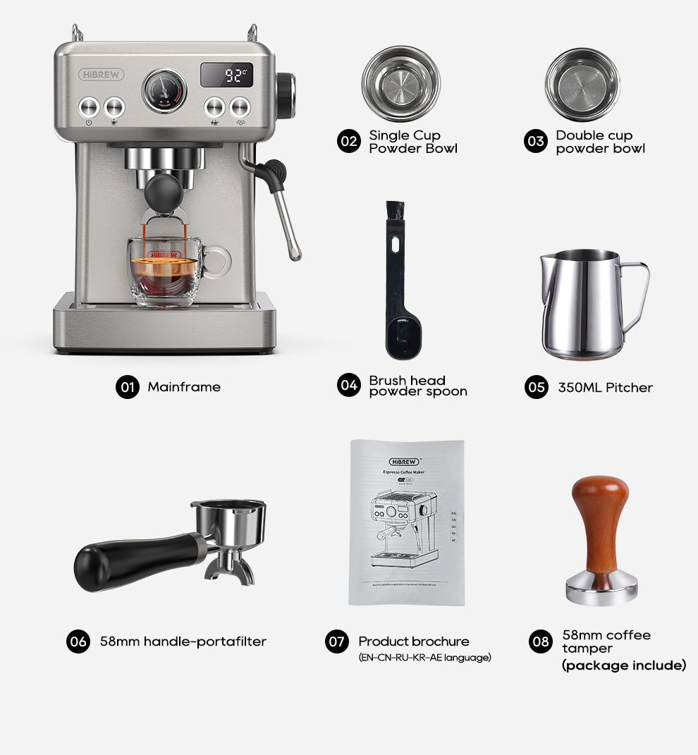 HiBREW H10A Semi-Automatic Espresso Machine
